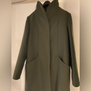 Wilfred cocoon coat dark green
